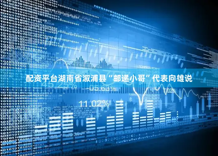 配资平台湖南省溆浦县“邮递小哥”代表向雄说